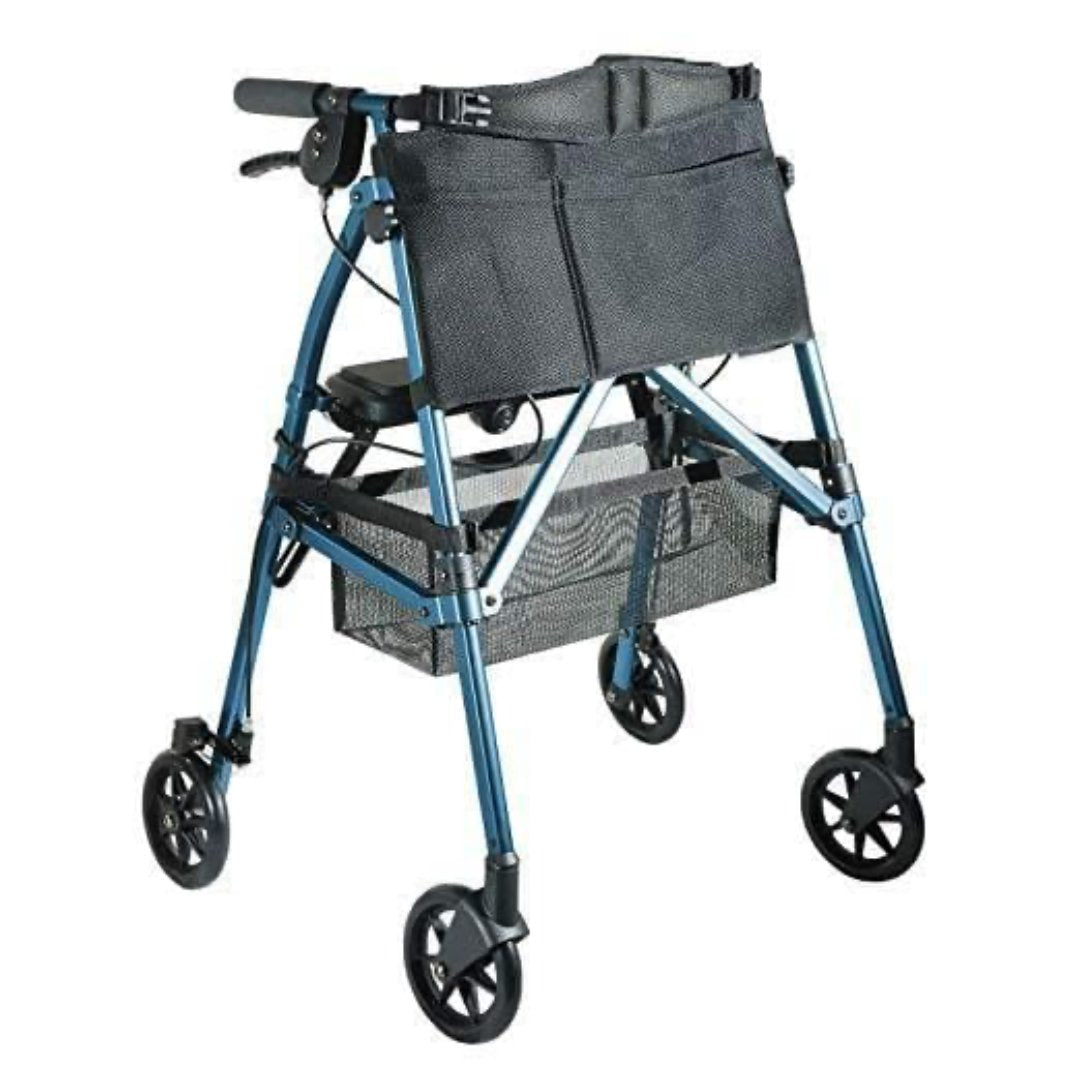 Stander EZ Fold-N-Go Rollator – Lightweight Folding Travel Walker Rollator with 6” Swivel Wheels - Senior.com Rollators